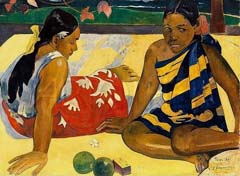 Motief Gauguin - Twee vrouwen uit Tahiti